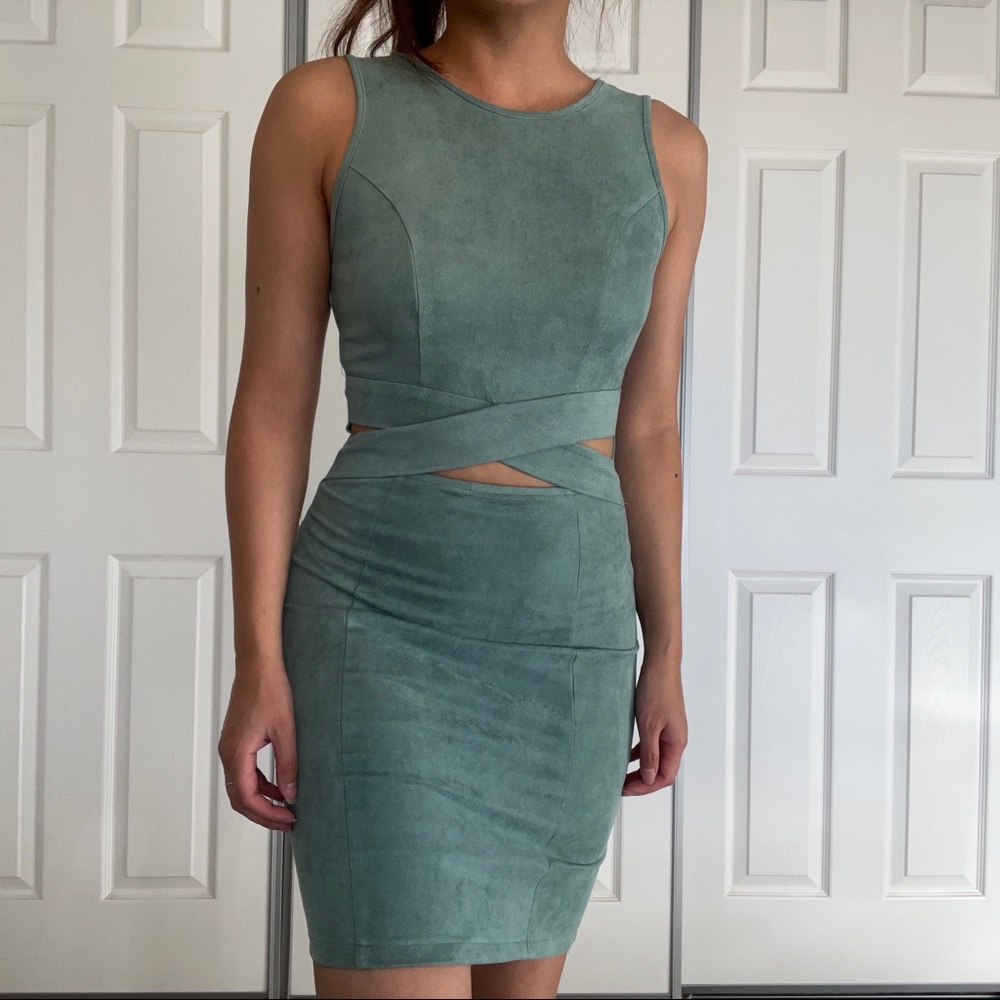 Faux Suede Dress